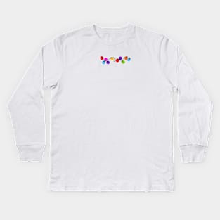 Colorful light bulb Merry Christmas Kids Long Sleeve T-Shirt